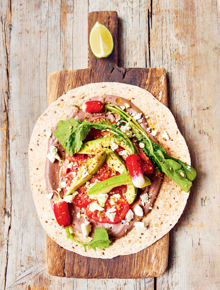 Jamie Oliver Black Bean Houmous Wrap Recipe