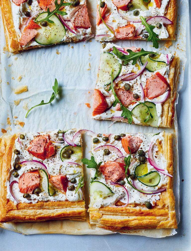 Puff Pastry Smoked Trout Tart